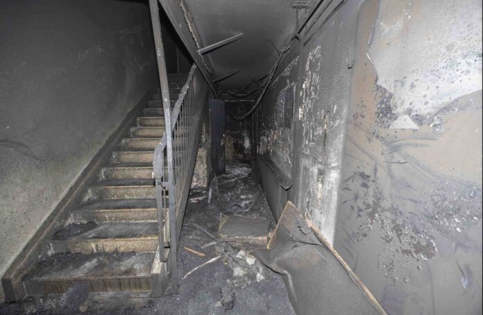 Rappukäytävä tulipalo